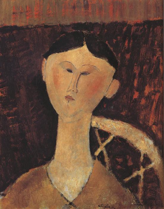 Amedeo Modigliani Portrait of Mrs.Hastings (mk39) Norge oil painting art